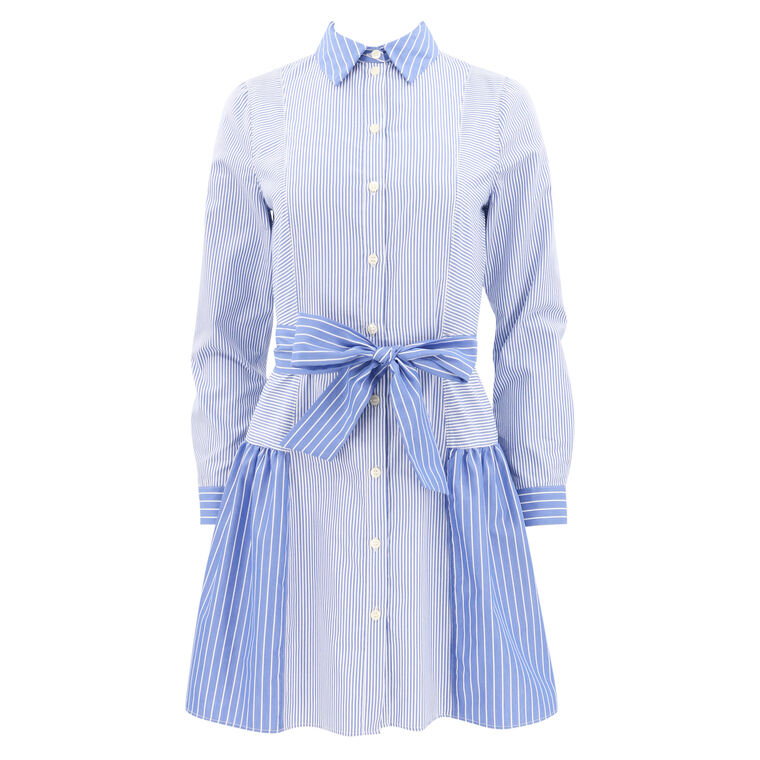 Kaia Stripe Tie-Waist Dress image number null