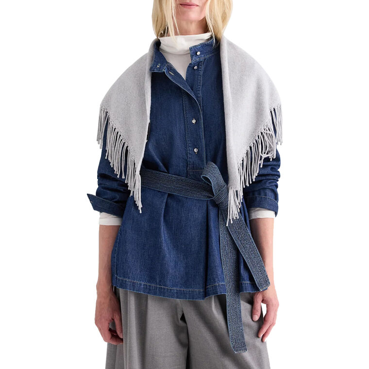 Fringe Triangle Scarf image number null