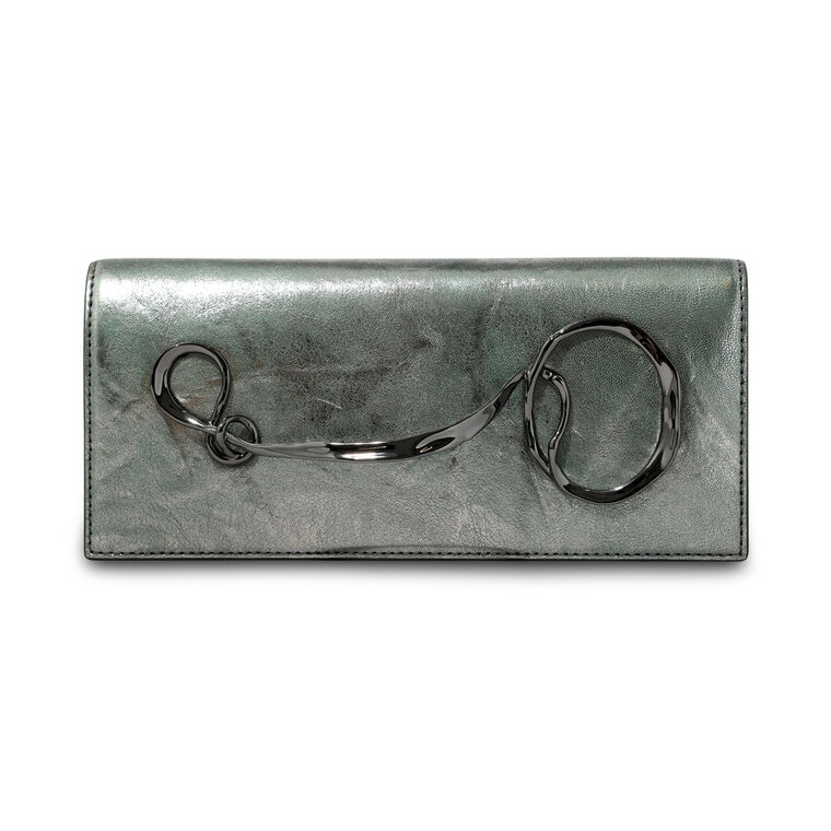 Twisted Gold Side Handle Clutch image number null
