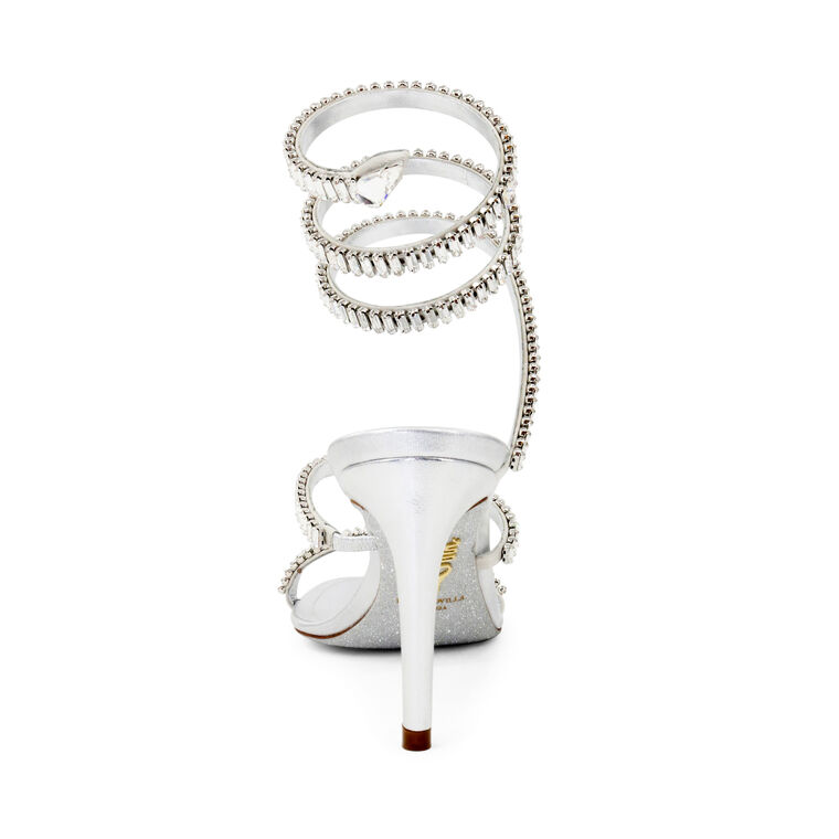 Cleo Spark 80mm Emerald Cut Crystal Wrap Sandal image number null