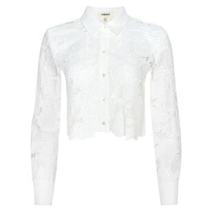 Seychelle Cropped Eyelet Blouse