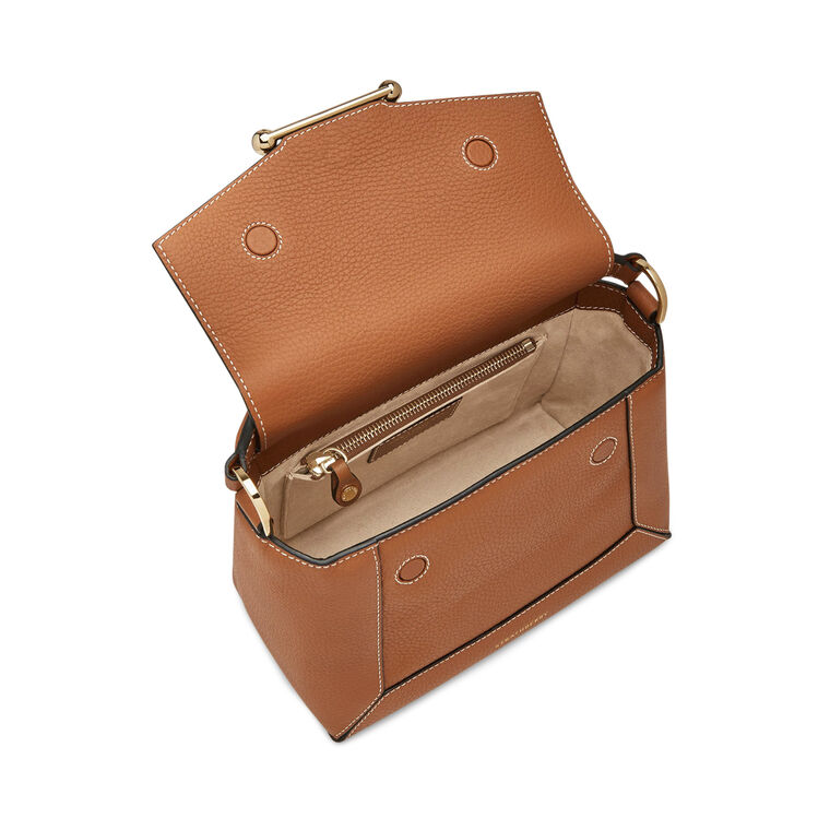Mosaic Top Handle Bag In Grain Leather image number null