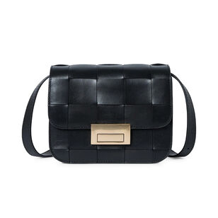 Desi Woven Leather Crossbody Bag
