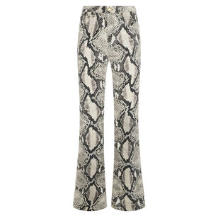 Rock Bootcut Jeans With Python Print