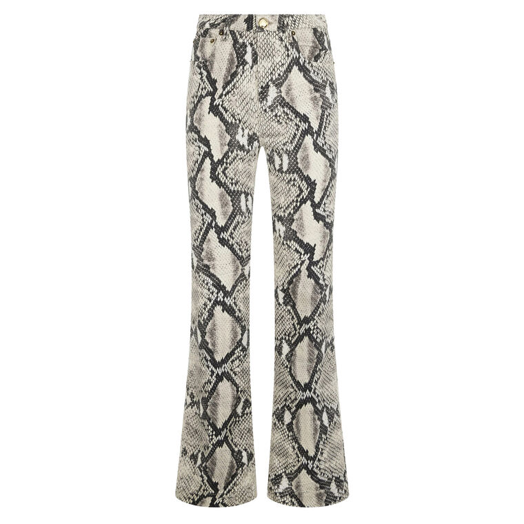 Rock Bootcut Jeans With Python Print image number null