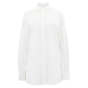 Alfansa Long-Sleeve Button-Front Cotton Shirt