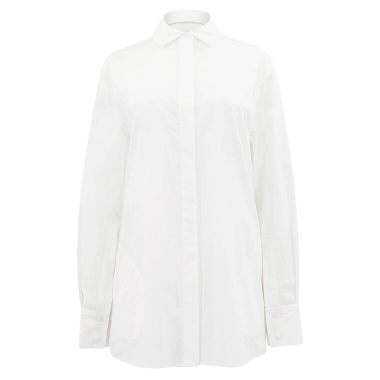Alfansa Long-Sleeve Button-Front Cotton Shirt image number null
