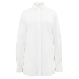 Alfansa Long-Sleeve Button-Front Cotton Shirt