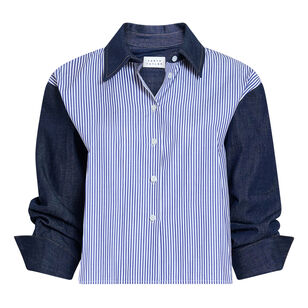Largaux Striped And Denim Top