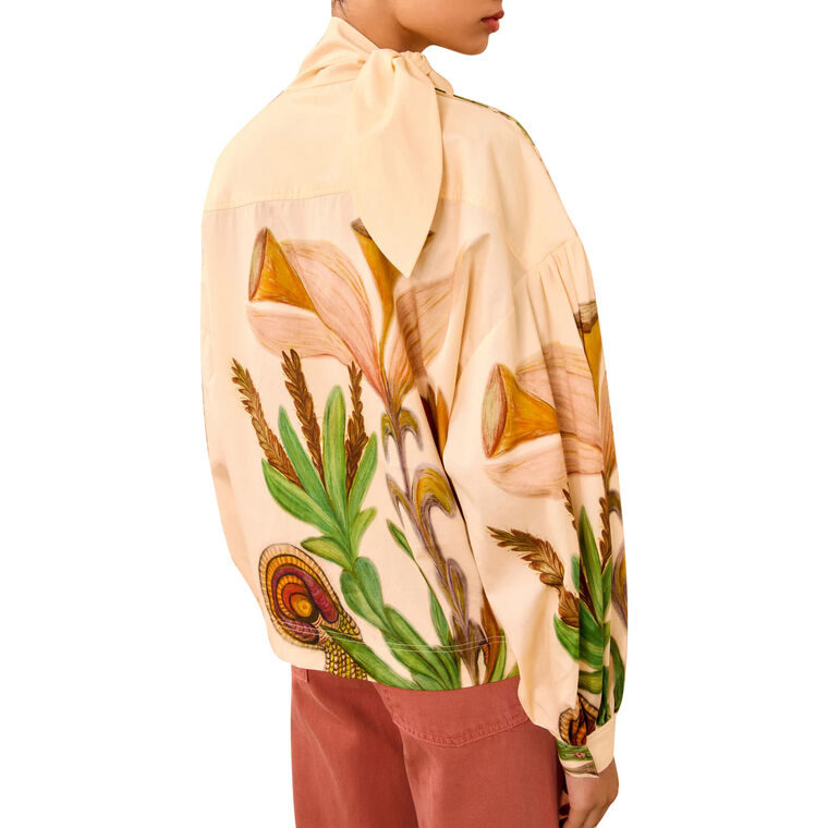 Pastel Long Sleeve High Neck Blouse image number null