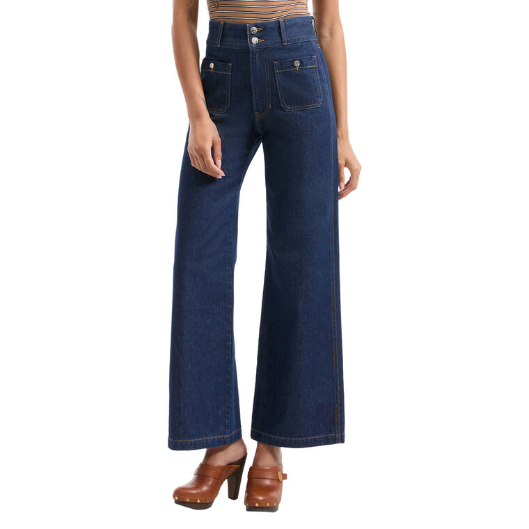 Taylor Patch-Pocket Wide-Leg Jean image number null