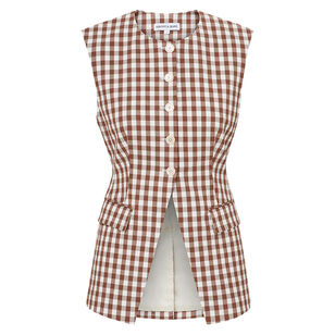 Lois Gingham Seersucker Vest