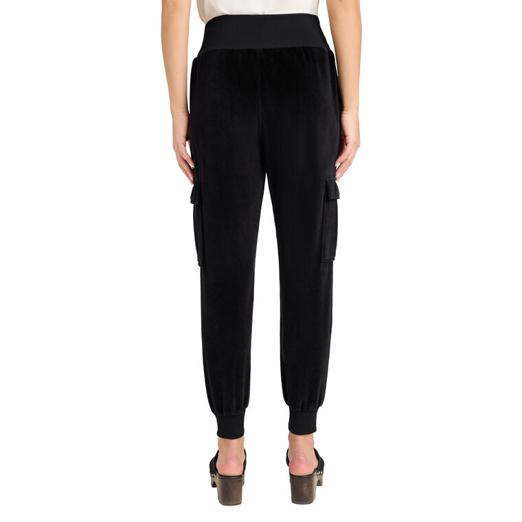 Giles Cropped Velour Cargo Pant image number null