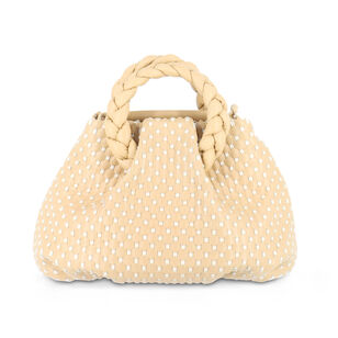 Bombon Woven Top-Handle Mini Bag