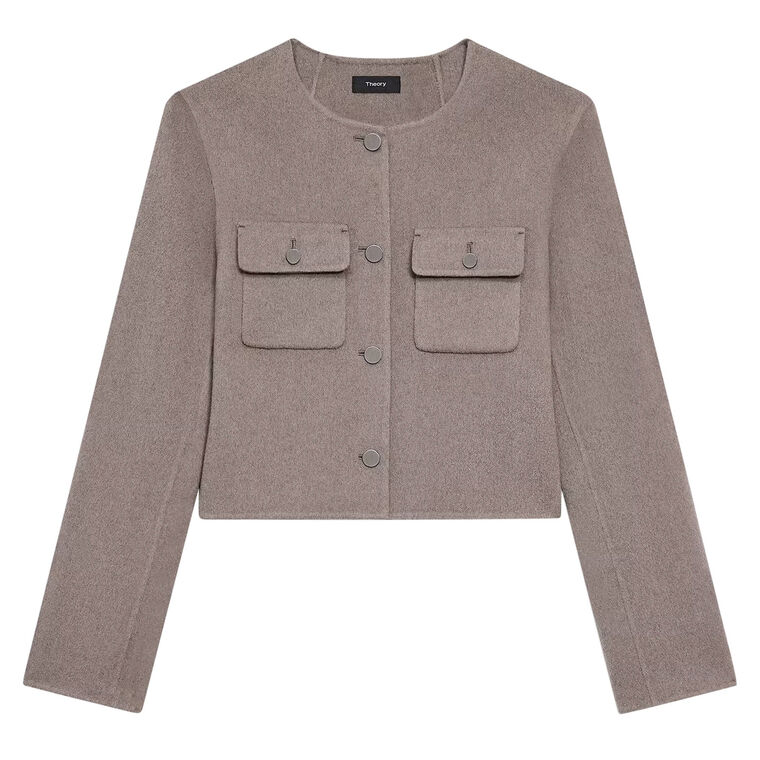 Cardigan Jacket in Double-Face Wool-Cashmere image number null