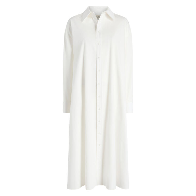 Bayla Long Sleeve Poplin Midi Shirt Dress image number null