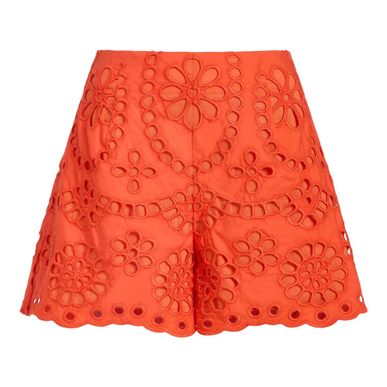 Fable High-Rise Eyelet Scallop Hem Short image number null
