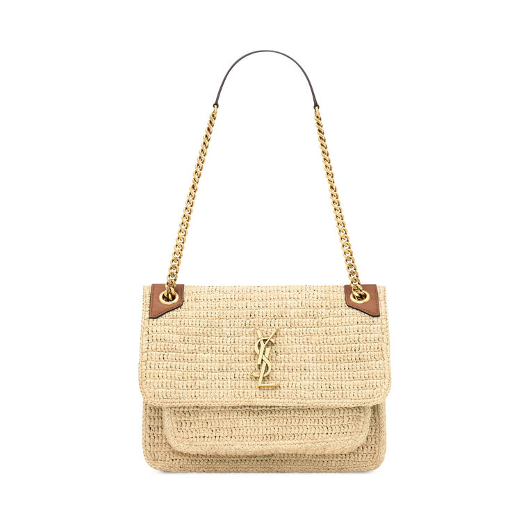 Niki Medium Shoulder Bag In Raffia image number null