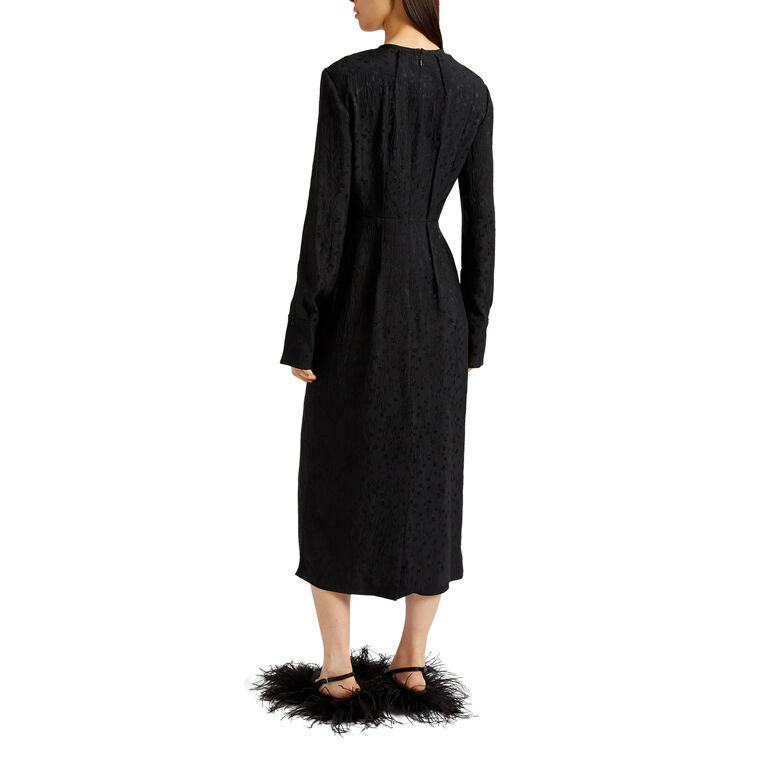 Long Sleeve Pencil Midi Dress image number null