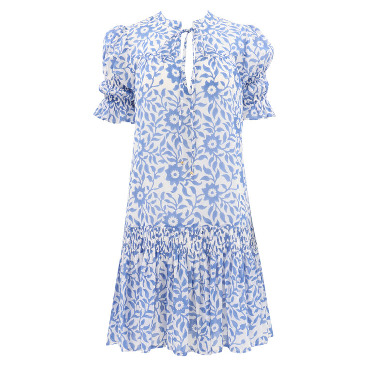 Smocked Drop Mini Dress image number null