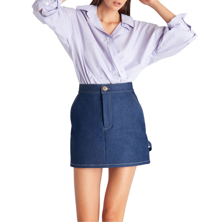 Frankie Long Sleeve Crystal Stripe Shirt image number null