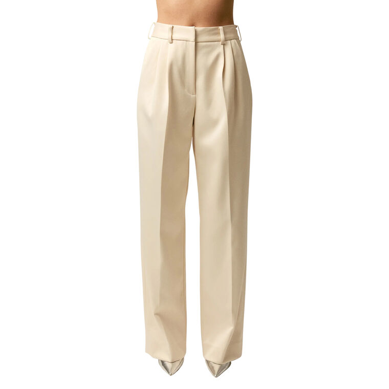 Petronella Dutchess Satin Pleated Pant image number null