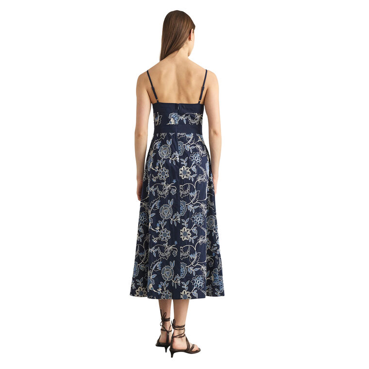 Madden Sleeveless Embroidered Midi Dress image number null
