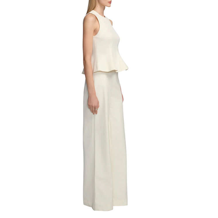 High-Rise Straight-Leg Stretch Cotton Pant image number null