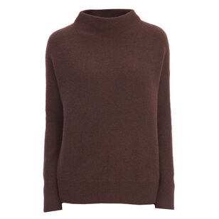 Plush Cashmere Funnel-Neck Sweater
