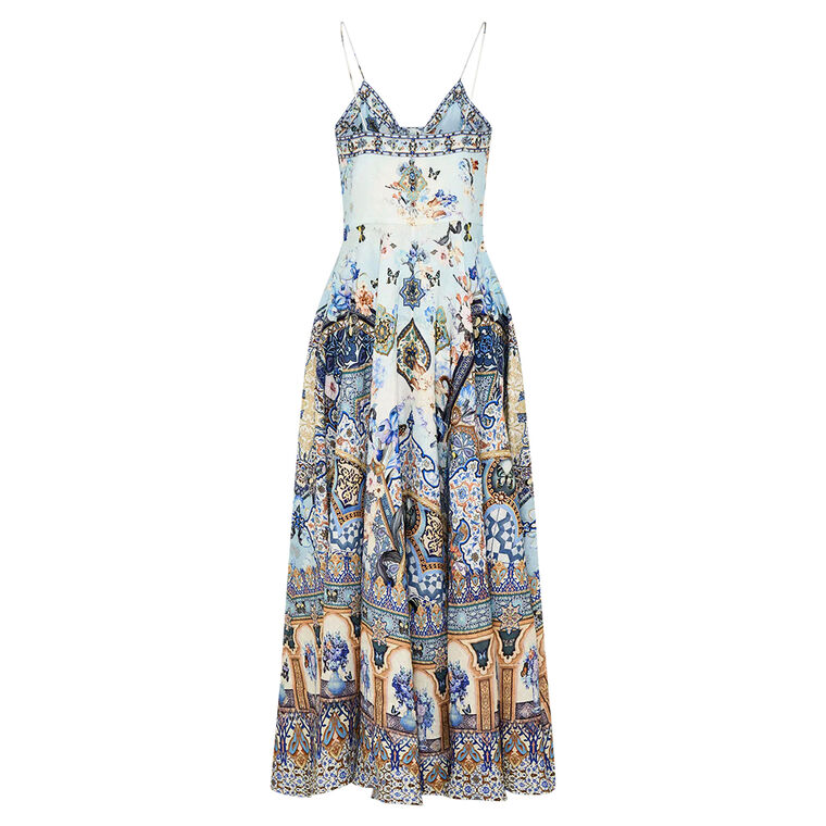Camilla Long Dress With Tie Front | Tootsies Camilla Long Dress With Tie Front | Tootsies