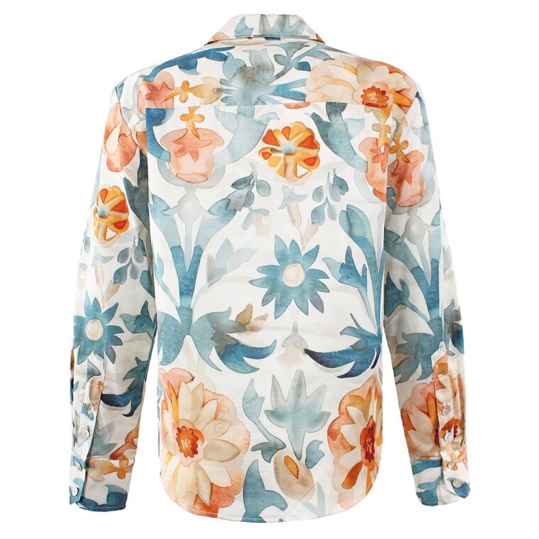 Andie Long Sleeve Cropped Shirt image number null