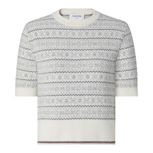 Snowflake Fairisle Short Sleeve Sweater