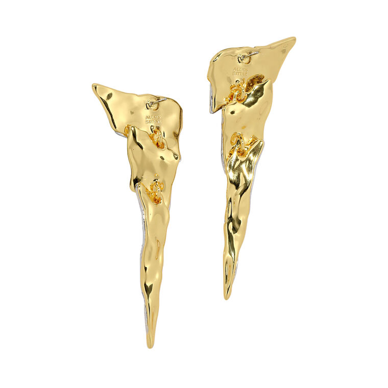 Solanales Pave Crystal Cascade Post Earrings image number null