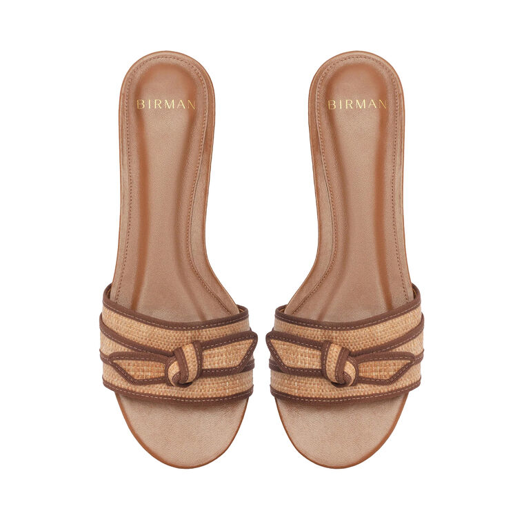 Grosgrain Raffia Flat Slide image number null