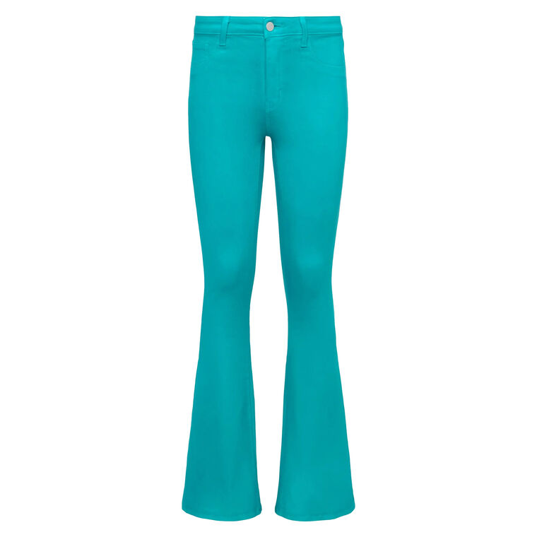 Marty High Rise Coated Flare Jean image number null