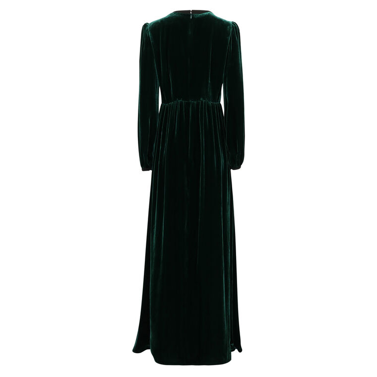 Camille Velvet Embellished Bows Dress image number null