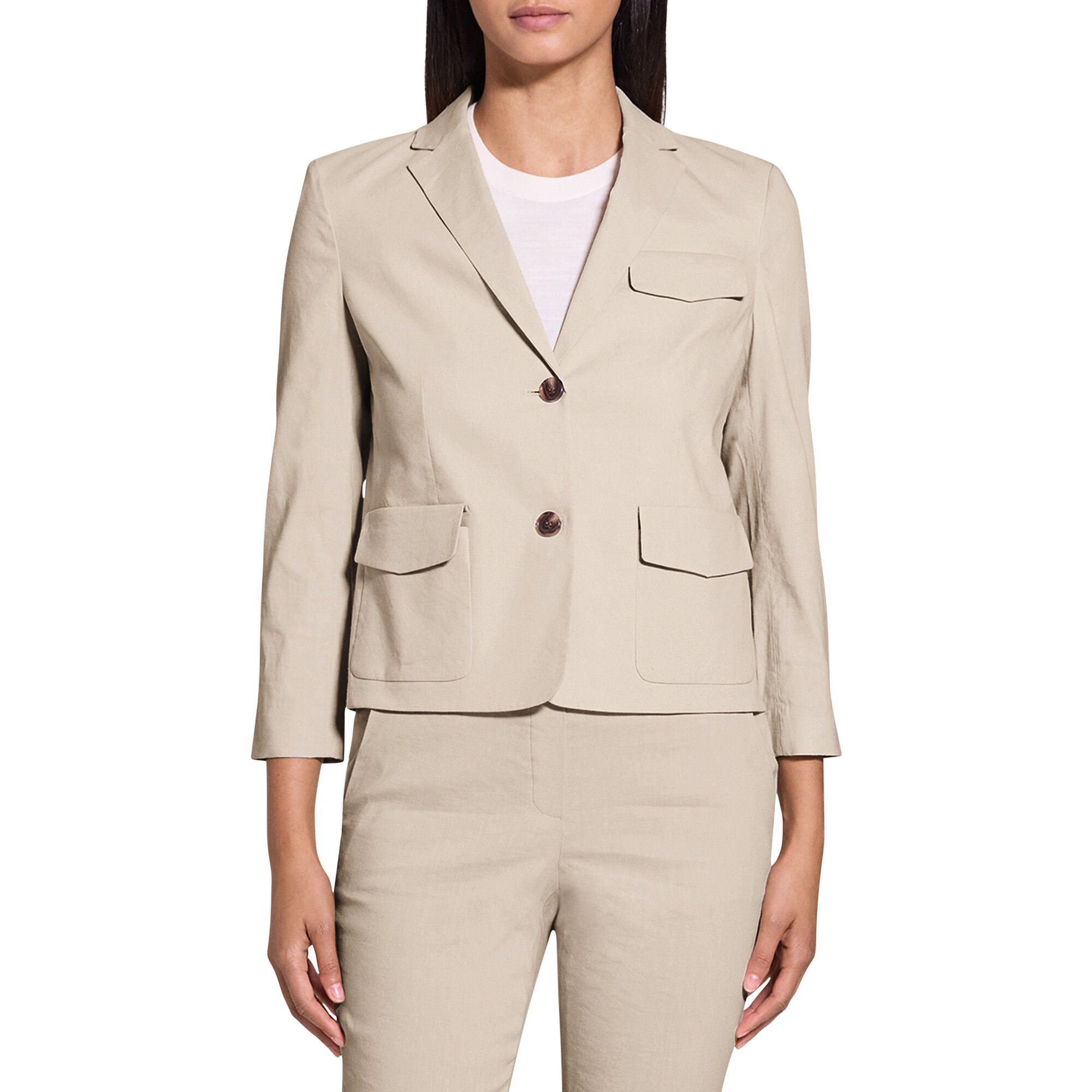 Shrunken Patch Pocket Blazer In Good Linen