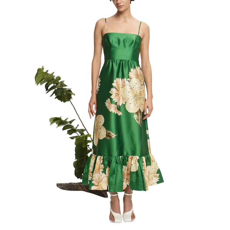 Sage Sleeveless Midi Dress image number null