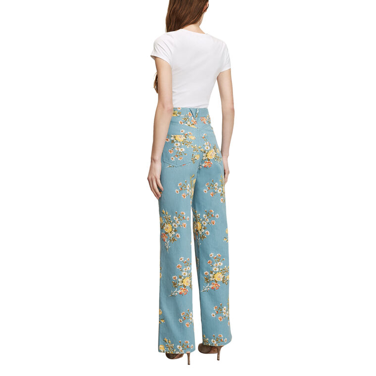 Taylor Floral High Rise Wide Leg Jean image number null