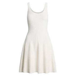 Cable-Knit Sleeveless Sweater Dress