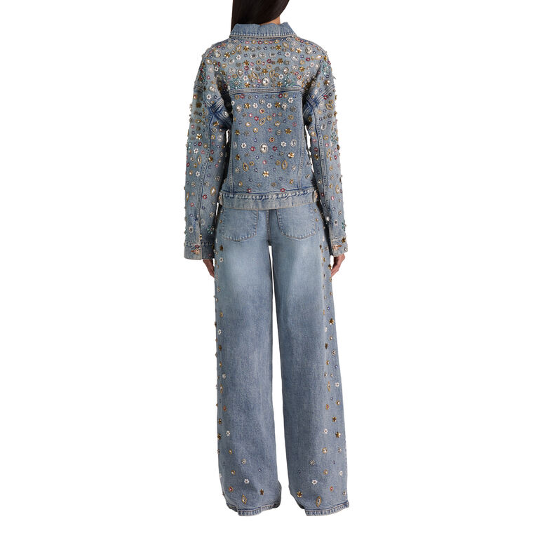 Jesse Embellished Oversized Denim Jacket image number null