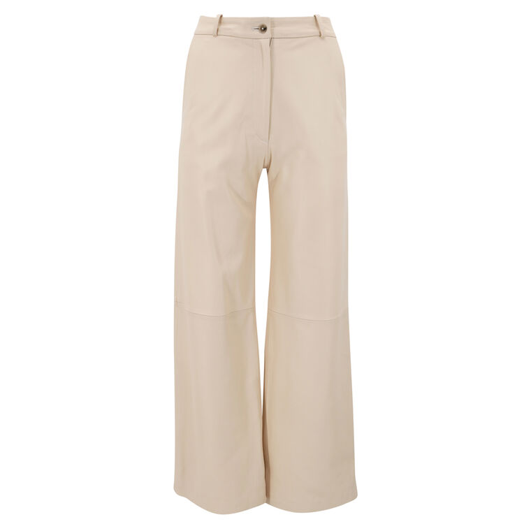 Noro Straight-Leg Leather Pants image number null