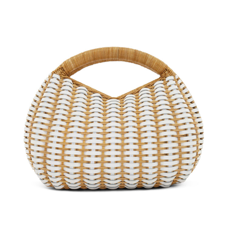 Skye Wicker Top Handle Bag image number null