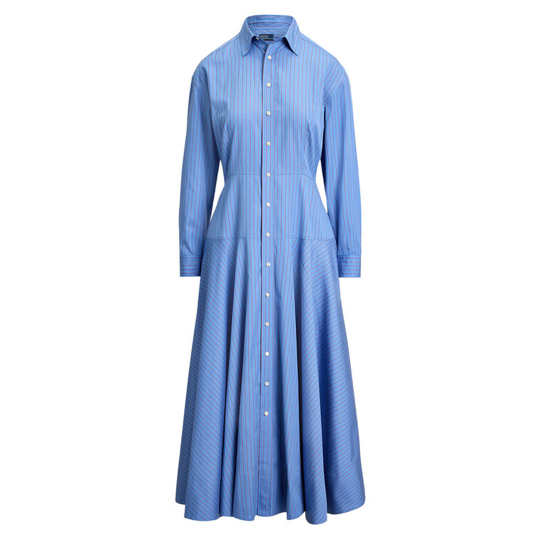 Stripe Cotton Poplin Shirtdress image number null