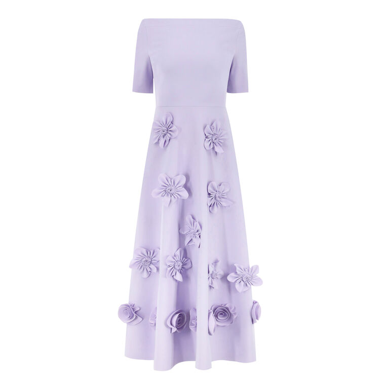 Caseer Off Shoulder Flower Dress image number null