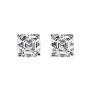 Asscher Stud Earrings