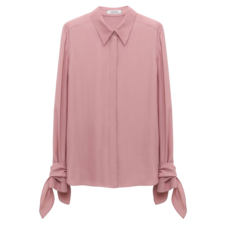 Soft Vibes Long Sleeve Silk Blouse image number null