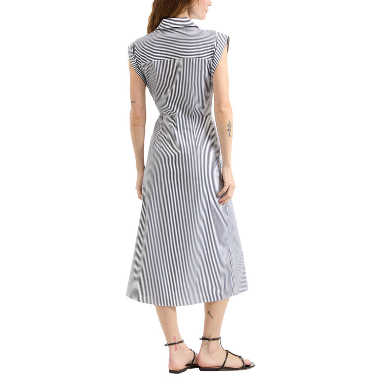 Haydon Sleeveless Button-Down Midi Shirt Dress image number null