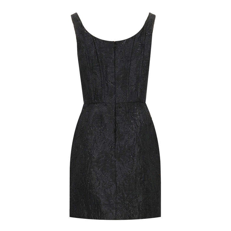 Chianti Sleeveless Jacquard Mini Dress image number null