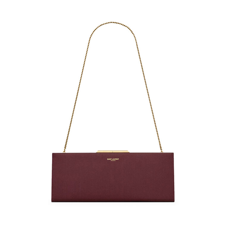 Midnight Small Clutch in Satin image number null